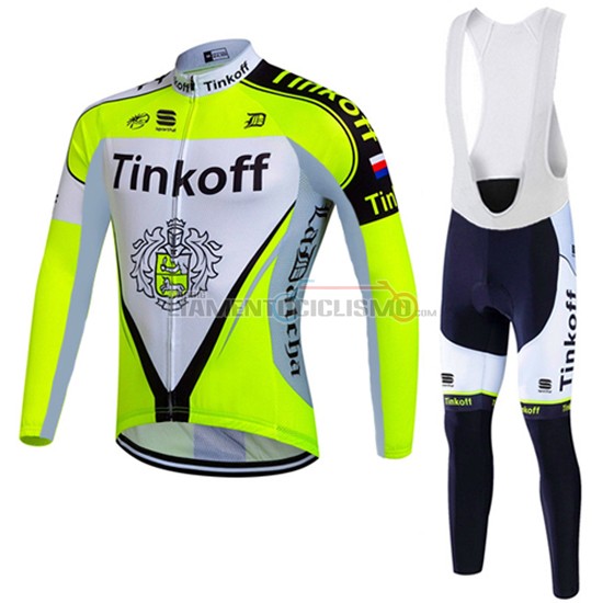 Abbigliamento Ciclismo Tinkoff ML 2016 verde e bianco